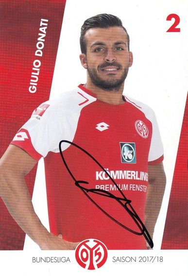 Autogramm Fussball | FSV Mainz 05 | 2017 | Giulio DONATI