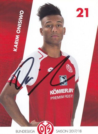 Autogramm Fussball | FSV Mainz 05 | 2017 | Karim ONISIWO