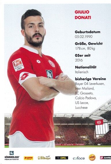 Autogramm Fussball | FSV Mainz 05 | 2015 | Giulio DONATI