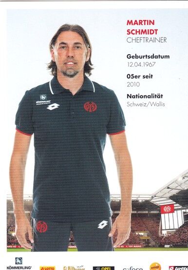 Autogramm Fussball | FSV Mainz 05 | 2015 | Martin SCHMIDT