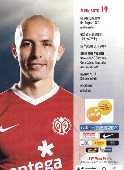 Autogramm Fussball | FSV Mainz 05 | 2012 | Elkin SOTO