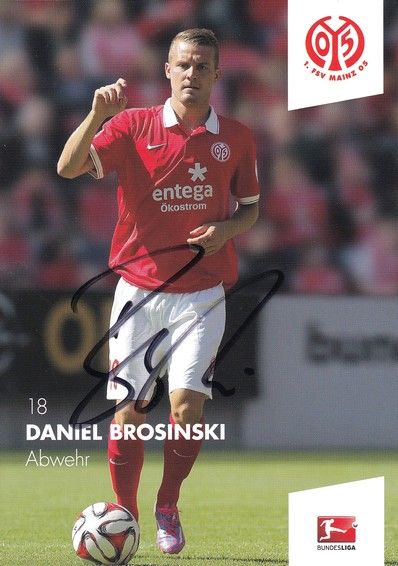 Autogramm Fussball | FSV Mainz 05 | 2014 | Daniel BROSINSKI