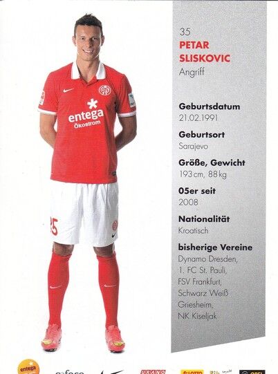 Autogramm Fussball | FSV Mainz 05 | 2014 | Petar SLISKOVIC