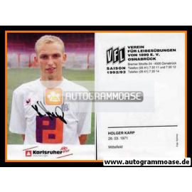 Autogramm Fussball | VfL Osnabrück | 1992 | Holger KARP