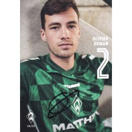 Autogramm Fussball | SV Werder Bremen | 2024 | Olivier DEMAN