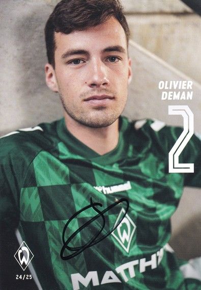 Autogramm Fussball | SV Werder Bremen | 2024 | Olivier DEMAN