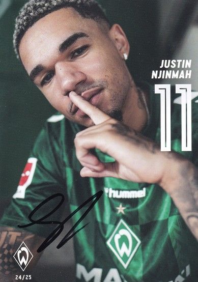 Autogramm Fussball | SV Werder Bremen | 2024 | Justin NJINMAH