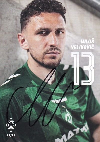 Autogramm Fussball | SV Werder Bremen | 2024 | Milos VELJKOVIC