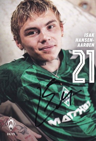 Autogramm Fussball | SV Werder Bremen | 2024 | Isak HANSEN-AAROEN
