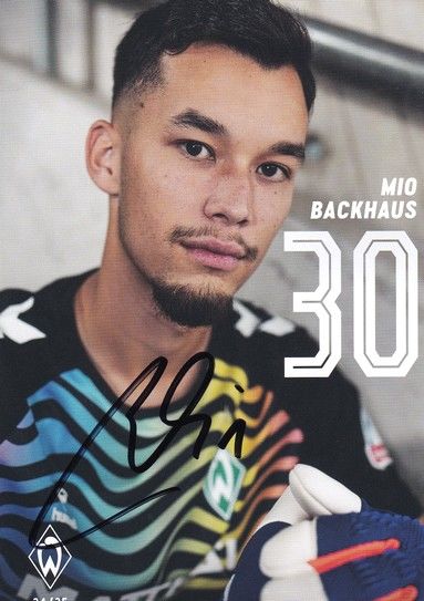 Autogramm Fussball | SV Werder Bremen | 2024 | Mio BACKHAUS
