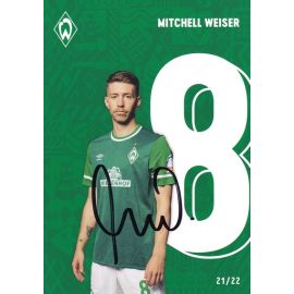 Autogramm Fussball | SV Werder Bremen | 2021 | Mitchell WEISER