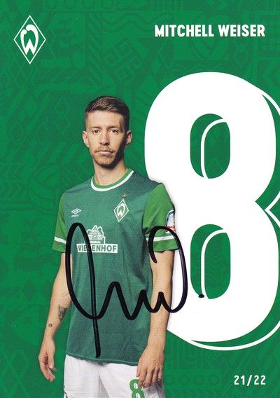 Autogramm Fussball | SV Werder Bremen | 2021 | Mitchell WEISER