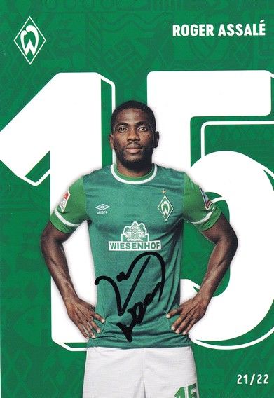 Autogramm Fussball | SV Werder Bremen | 2021 | Roger ASSALE