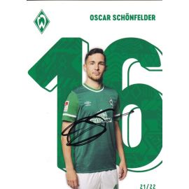 Autogramm Fussball | SV Werder Bremen | 2021 | Oscar SCHÖNFELDER
