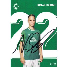 Autogramm Fussball | SV Werder Bremen | 2021 | Niklas SCHMIDT