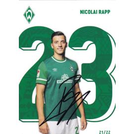 Autogramm Fussball | SV Werder Bremen | 2021 | Nicolai RAPP