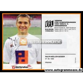 Autogramm Fussball | VfL Osnabrück | 1992 | Ralph MÜLLER-GESSER