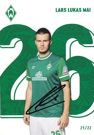 Autogramm Fussball | SV Werder Bremen | 2021 | Lars Lukas MAI