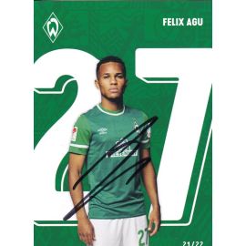 Autogramm Fussball | SV Werder Bremen | 2021 | Felix AGU