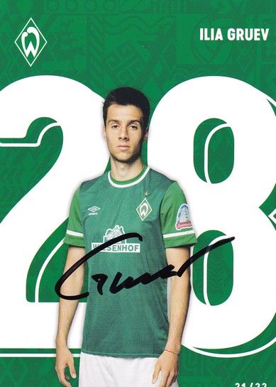 Autogramm Fussball | SV Werder Bremen | 2021 | Ilia GRUEV