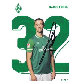 Autogramm Fussball | SV Werder Bremen | 2021 | Marco FRIEDL