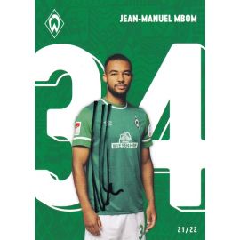 Autogramm Fussball | SV Werder Bremen | 2021 | Jean-Manuel MBOM