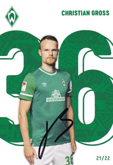 Autogramm Fussball | SV Werder Bremen | 2021 | Christian GROSS