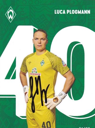 Autogramm Fussball | SV Werder Bremen | 2021 | Luca PLOGMANN