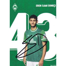 Autogramm Fussball | SV Werder Bremen | 2021 | Eren Sami DINKCI