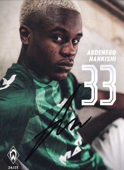Autogramm Fussball | SV Werder Bremen | 2024 | Abdenego NANKISHI
