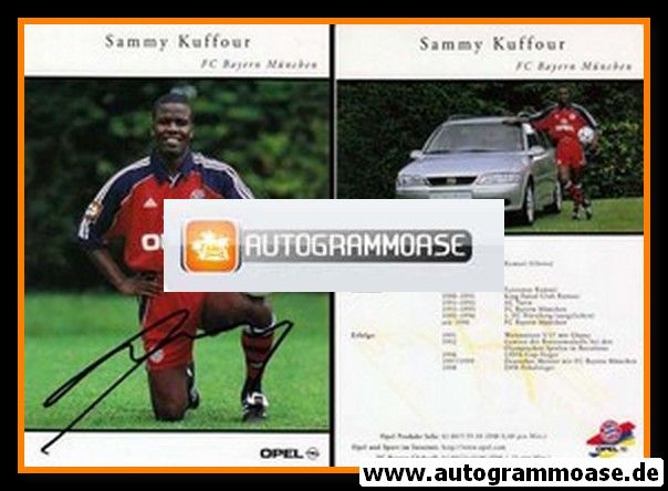 Autogramm Fussball | FC Bayern M&uuml;nchen | 1999 | Sammy KUFFOUR