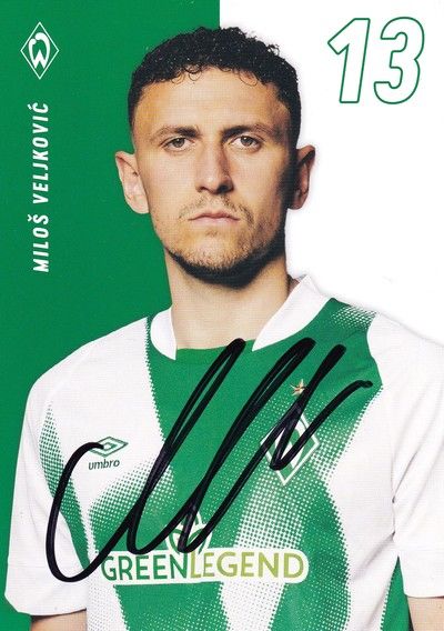 Autogramm Fussball | SV Werder Bremen | 2022 | Milos VELJKOVIC