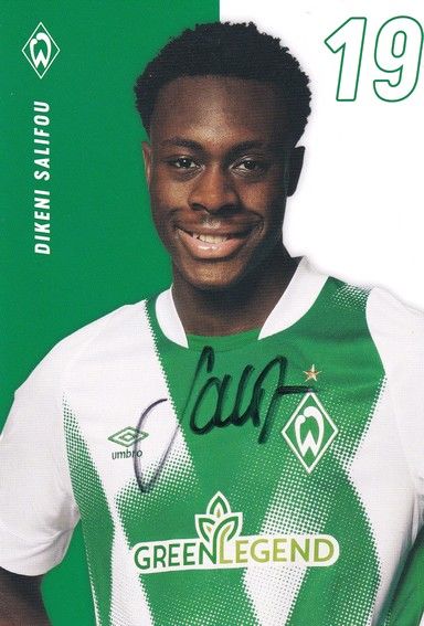 Autogramm Fussball | SV Werder Bremen | 2022 | Dikeni SALIFOU