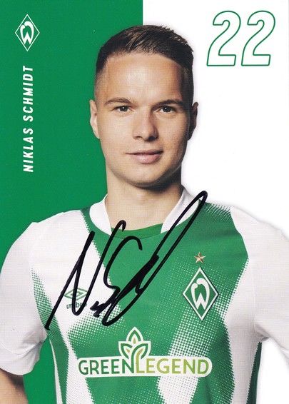 Autogramm Fussball | SV Werder Bremen | 2022 | Niklas SCHMIDT