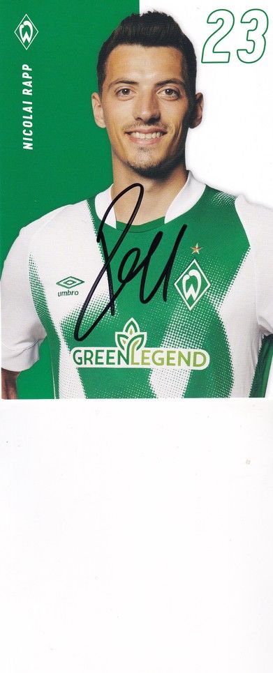 Autogramm Fussball | SV Werder Bremen | 2022 | Nicolai RAPP