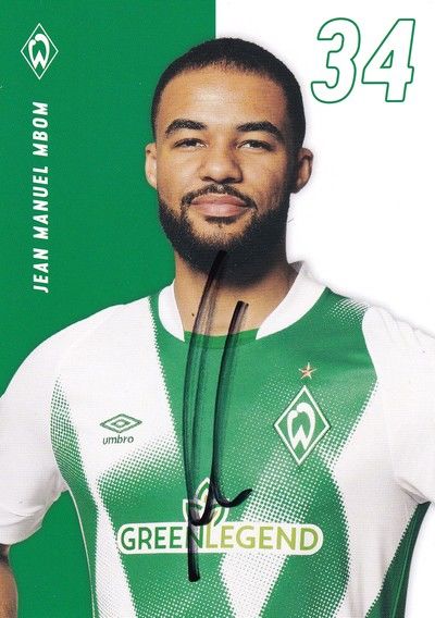 Autogramm Fussball | SV Werder Bremen | 2022 | Jean Manuel MBOM