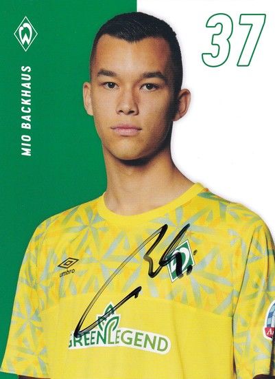 Autogramm Fussball | SV Werder Bremen | 2022 | Mio BACKHAUS