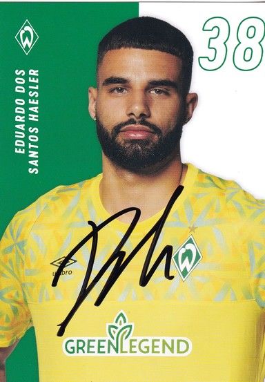 Autogramm Fussball | SV Werder Bremen | 2022 | Eduardo DOS SANTOS HAESLER