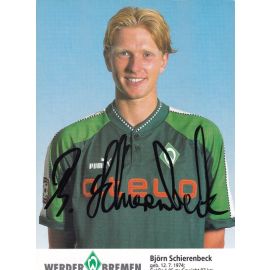 Autogramm Fussball | SV Werder Bremen | 1997 blau | Björn SCHIERENBECK
