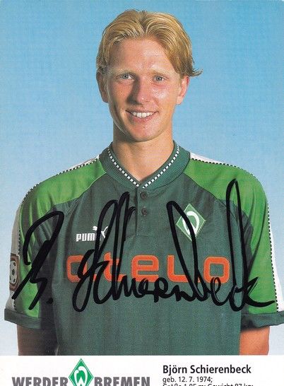 Autogramm Fussball | SV Werder Bremen | 1997 blau | Björn SCHIERENBECK