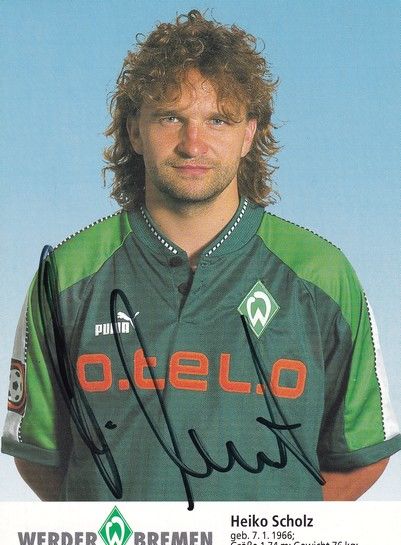 Autogramm Fussball | SV Werder Bremen | 1997 blau | Heiko SCHOLZ