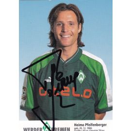 Autogramm Fussball | SV Werder Bremen | 1997 blau | Heimo PFEIFENBERGER