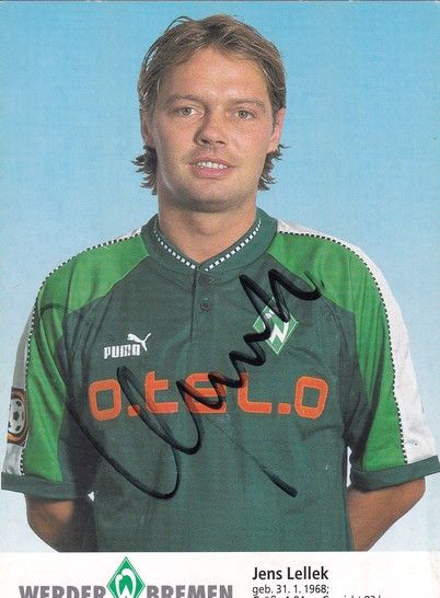 Autogramm Fussball | SV Werder Bremen | 1997 blau | Jens LELLEK