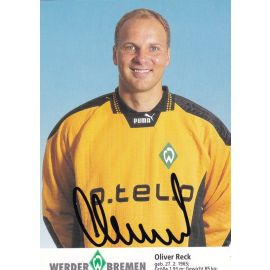 Autogramm Fussball | SV Werder Bremen | 1997 blau | Oliver RECK