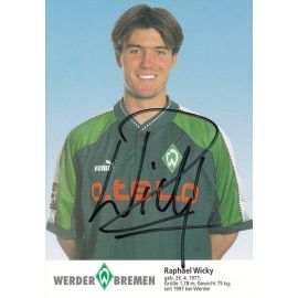 Autogramm Fussball | SV Werder Bremen | 1997 blau | Raphael WICKY