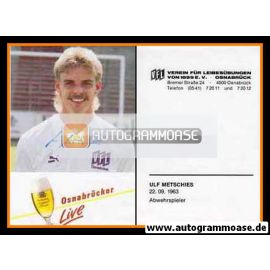 Autogramm Fussball | VfL Osnabrück | 1987 | Ulf METSCHIES
