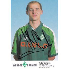 Autogramm Fussball | SV Werder Bremen | 1997 blau | Victor SKRIPNIK