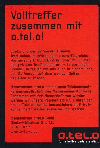 Autogramm Fussball | SV Werder Bremen | 1999 o.tel.o | Jurij MAXIMOV
