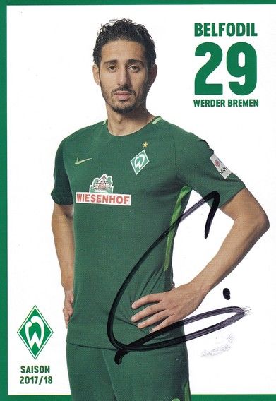 Autogramm Fussball | SV Werder Bremen | 2017 | Ishak BELFODIL