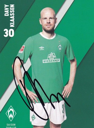 Autogramm Fussball | SV Werder Bremen | 2019 | Davy KLAASSEN